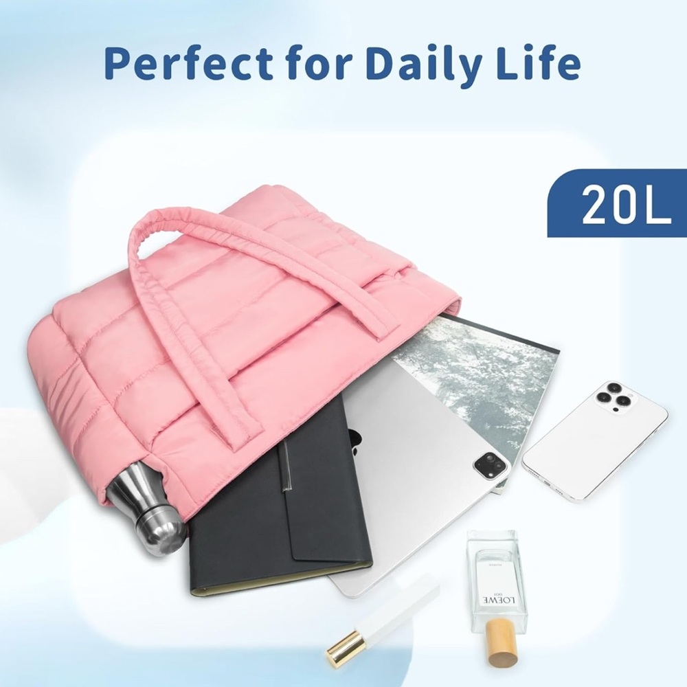 Amazon Pink Padded Tote Bag Set - Picture 5 of 5
